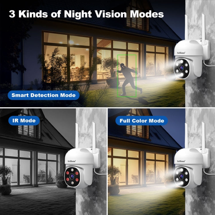 SriHome SH061 2MP AI Humanoid Tracking Infrared Night Vision Camera SriHome SH061 2MP AI Humanoid Tracking Infrared Night Vision Camera